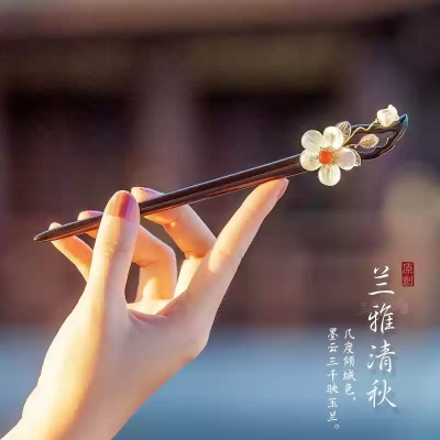 Ancient Chinese Style Elegant Red agate beads Hair Stick for Women Girls Classical Wooden Hairpin Chinese Hair Accessories Jewelry