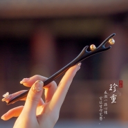 Ancient Chinese Style Elegant Freshwater Pearl Hair Stick for Women Girls Classical Wooden Hairpin Chinese Hair Accessories Jewelry