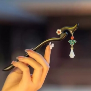 Ancient Chinese Style Elegant Red agate beads Hair Stick for Women Girls Classical Wooden Hairpin Chinese Hair Accessories Jewelry