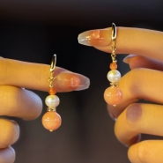 2025 New Long - style Rose Quartz Tassel Earrings for Women. These pure silver drop earrings feature an ancient - style design.