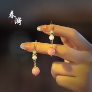 Ancient-style earrings 2025 New Pure Silver Ear Pendants in New Chinese - style Ancient Style for Hanfu